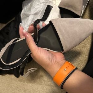 Alexander Wang Lauren Flat in Pewter Grey size 40.5